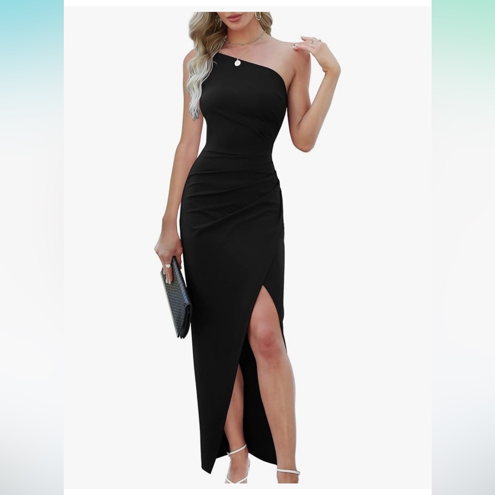 Chic One Shoulder Black Dress